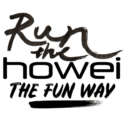 run the howei black logo