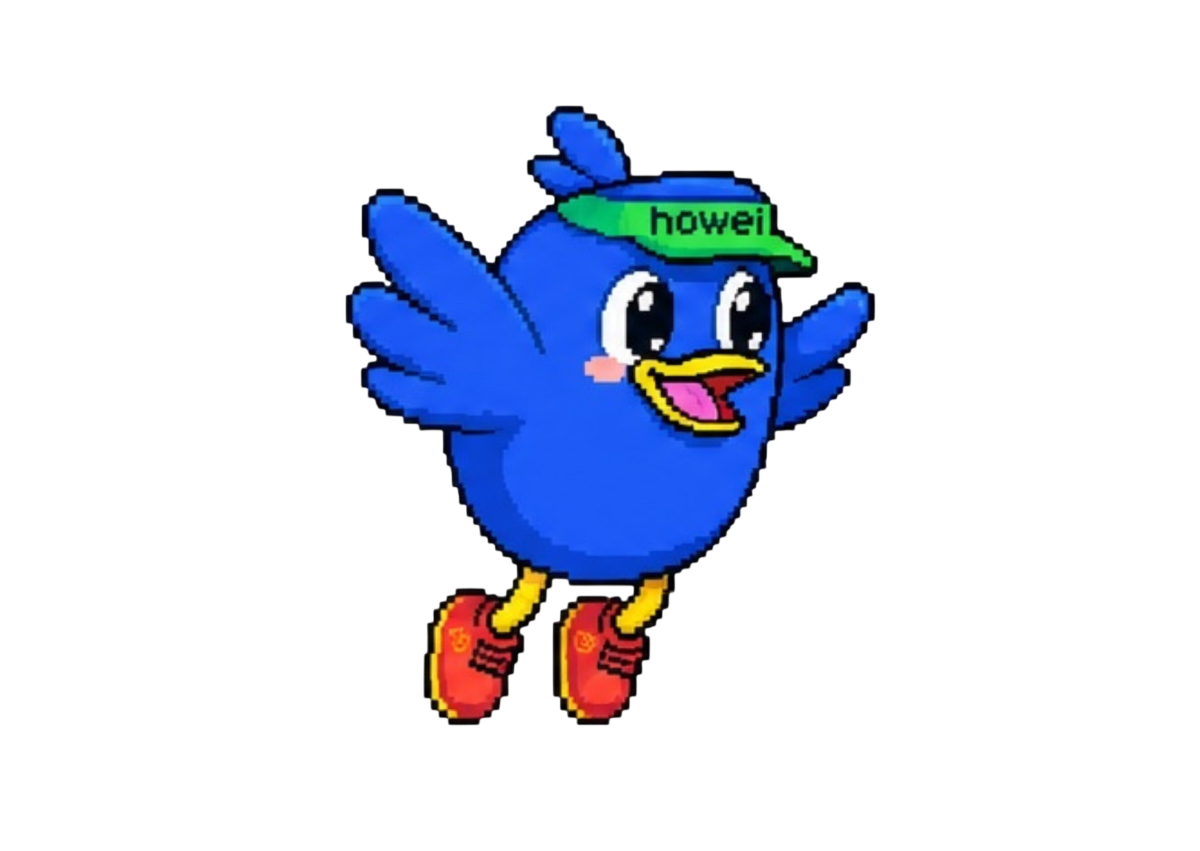 hoho flying 8 bit howei mascot bird